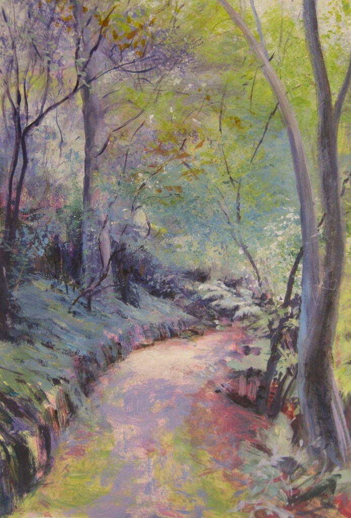 Landscape, gardens, Dandenong Ranges, Australian, native flora, spring colours, path, bush